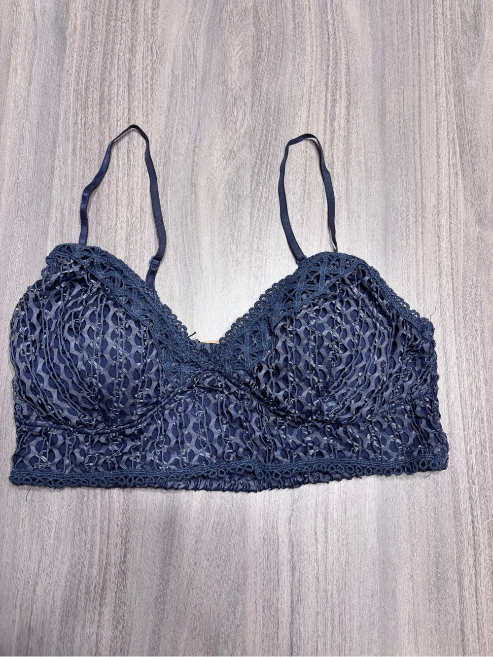 NWT Listicle Navy Crochet Lace Bralette